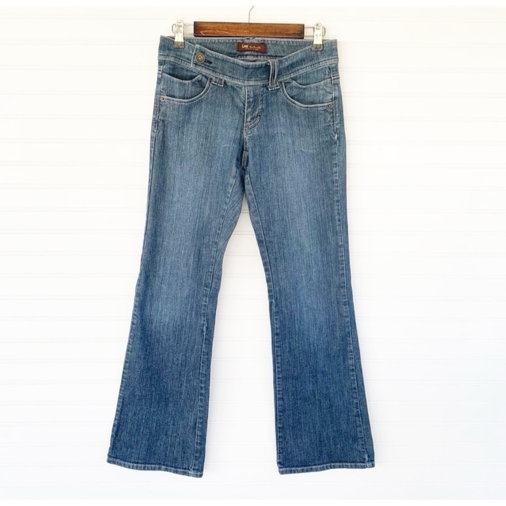 Lee One True Fit Jeans‎ 4M Low Rise Bootcut Medium Wash Denim Pants